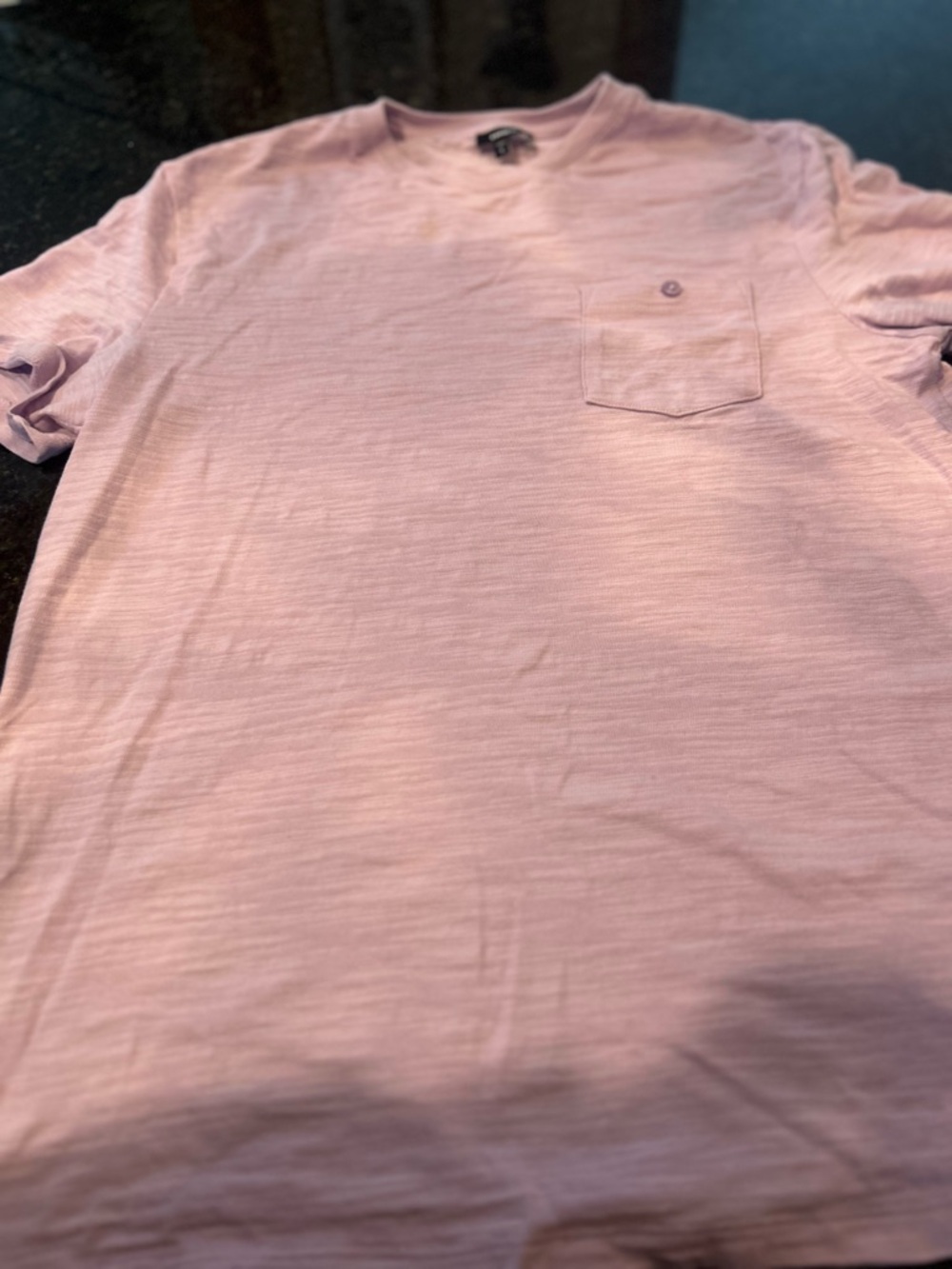 Express Men's Pocket Crew Tee in Pale Pink
